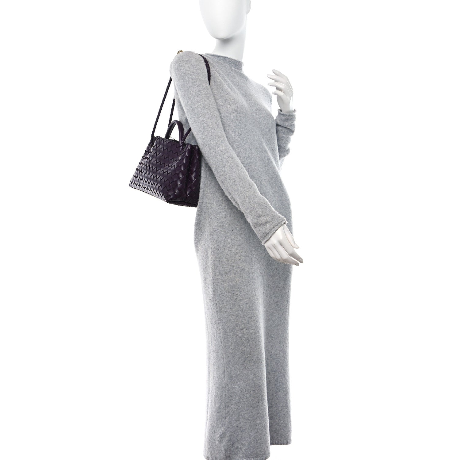 Bottega Veneta Nappa Intrecciato Small East West Andiamo Shoulder Bag Dark Mystic 2 of 10