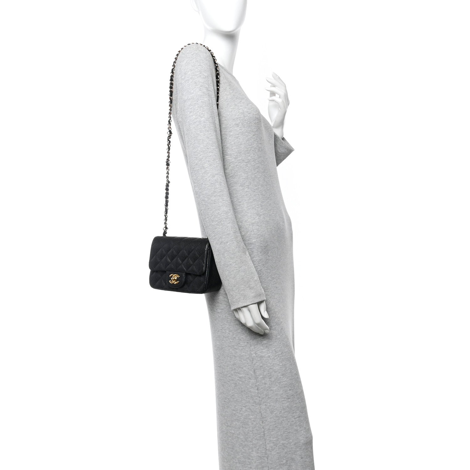 Chanel Caviar Quilted Mini Square Flap Black 2 of 13