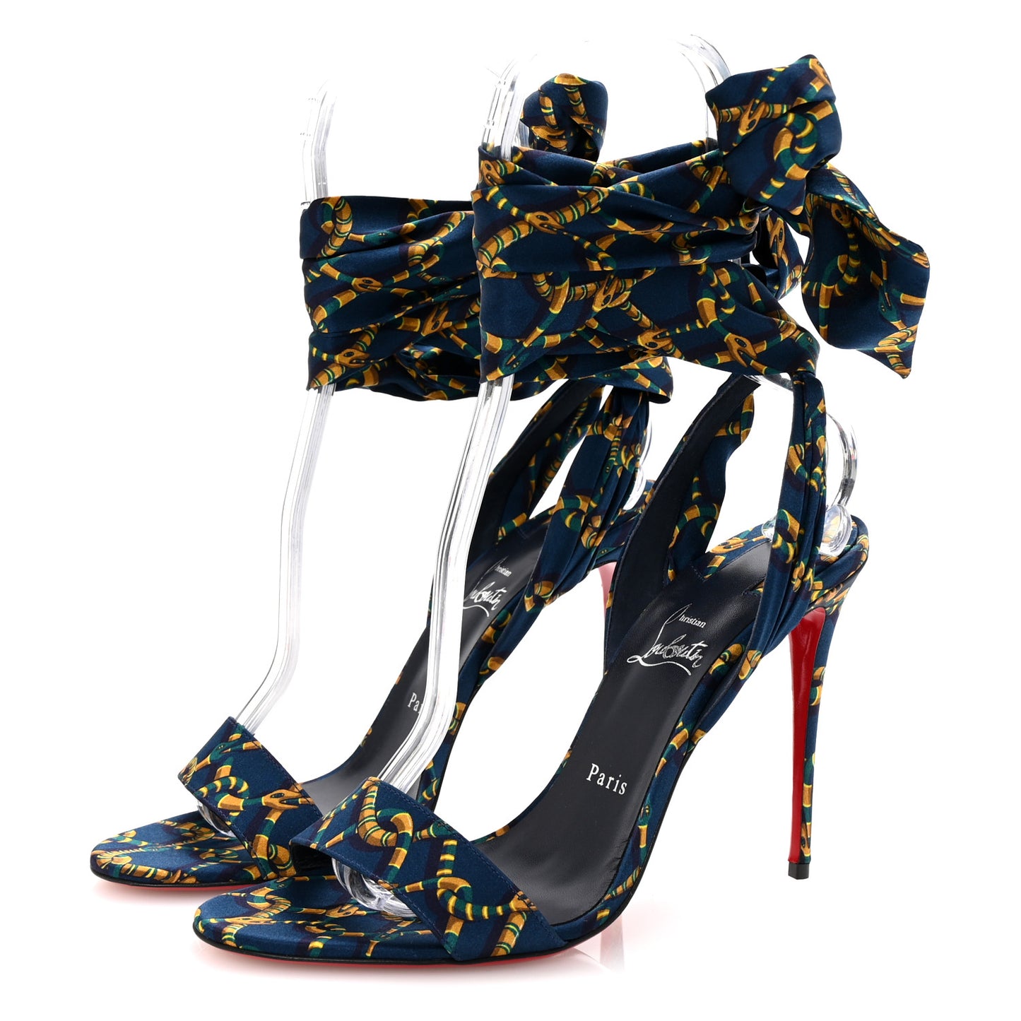 Crepe Satin Naja Chain 100 Sandal 41 Obscure