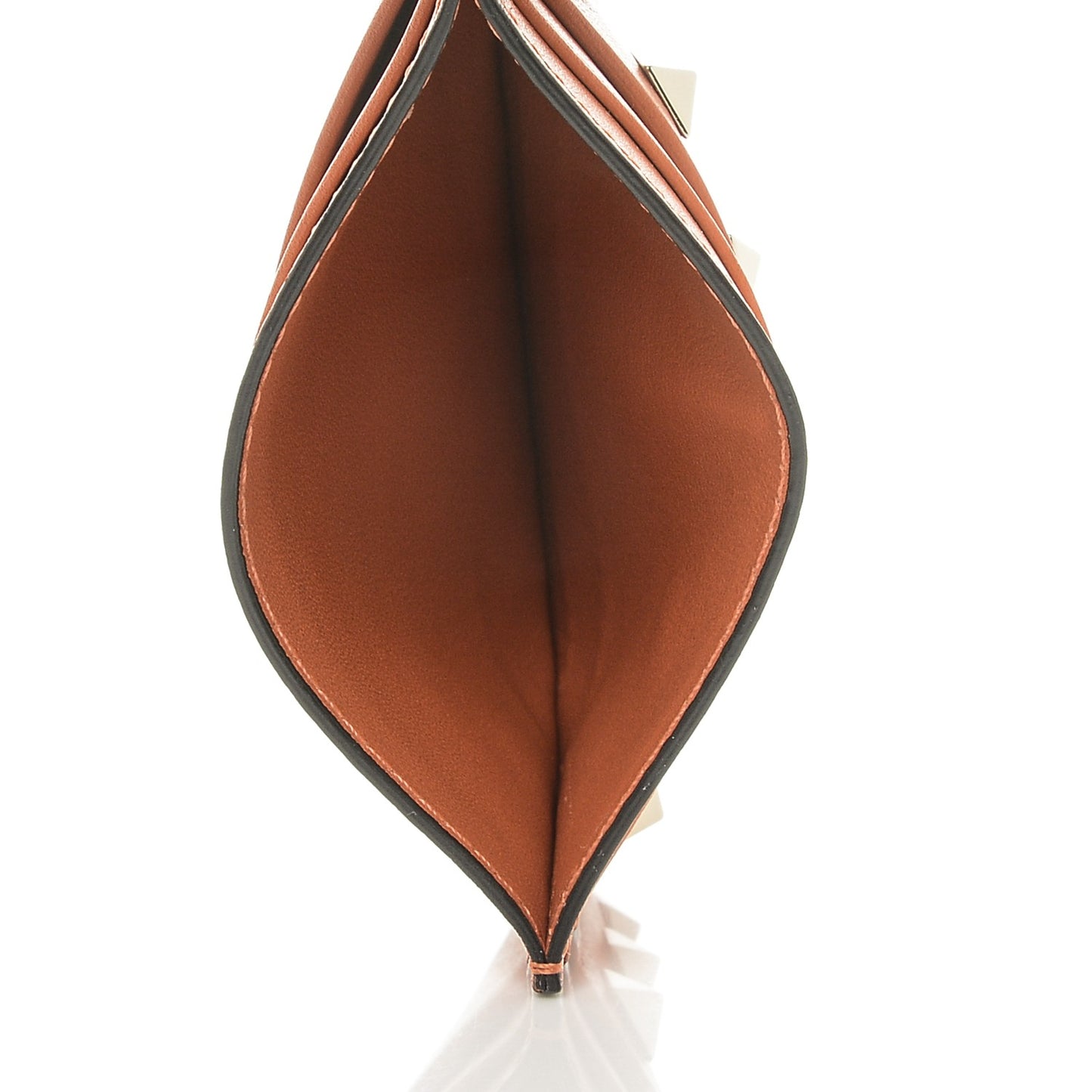 Vitello Rockstud Card Holder Orange