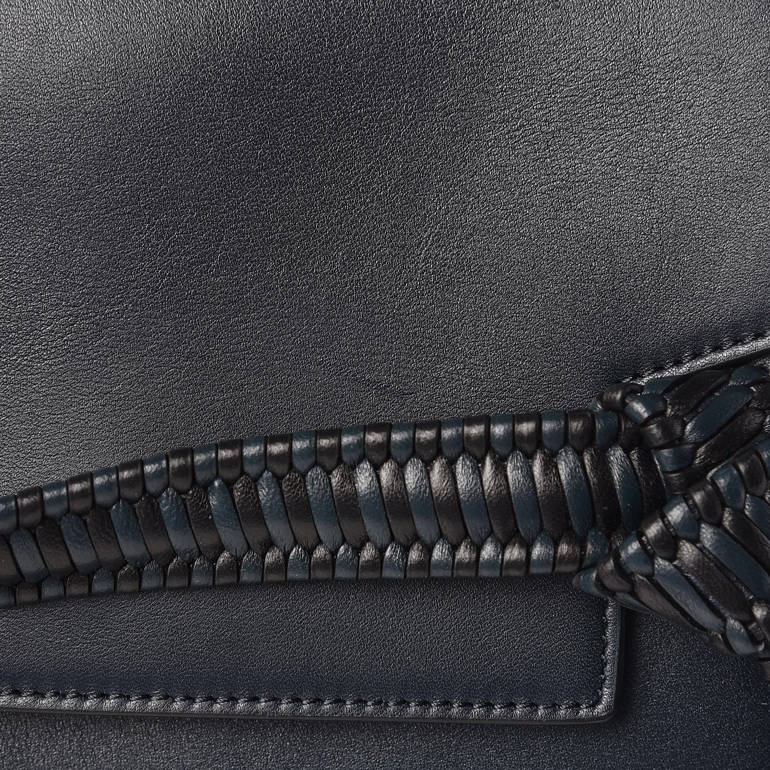 Celine Smooth Calfskin Micro Bi-Color Braided Belt Bag Dark Sea 9 of 9