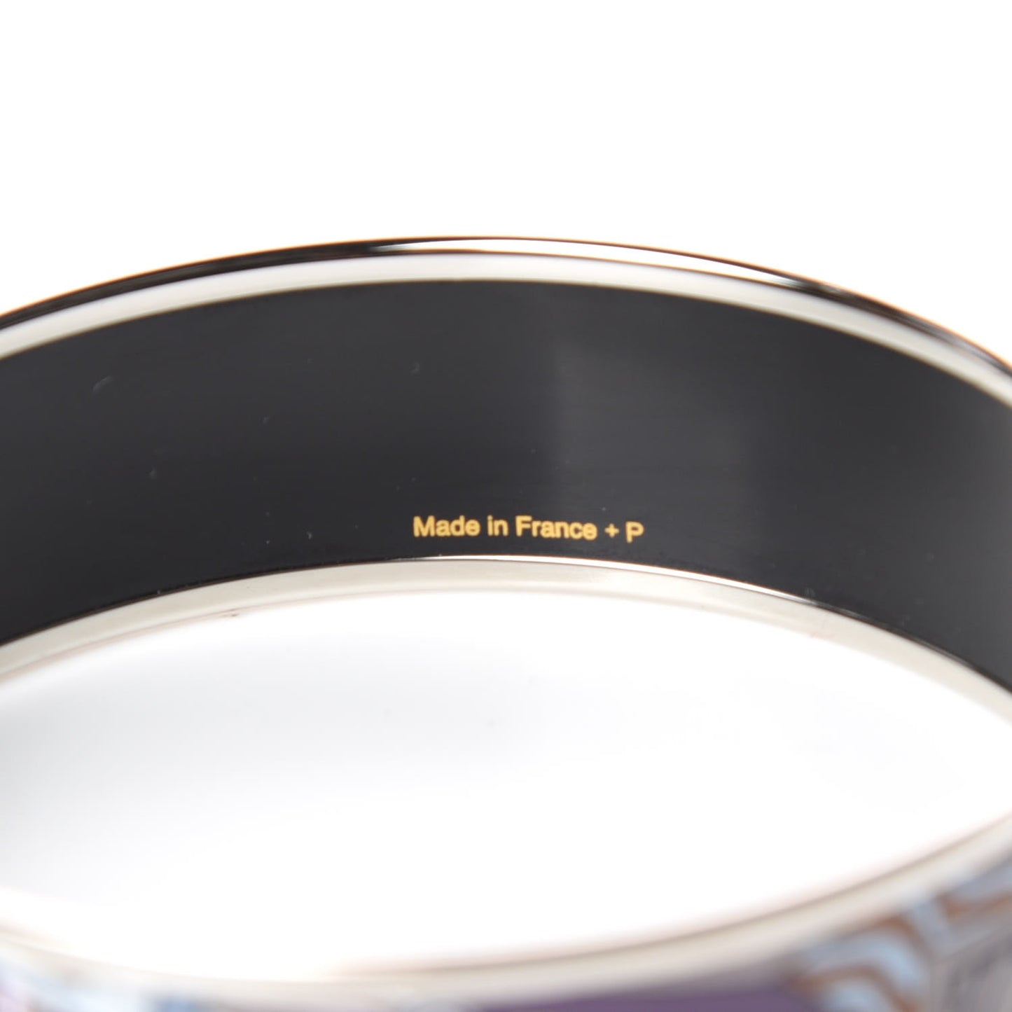 Enamel Printed Point D’Orgue Wide Bracelet 62