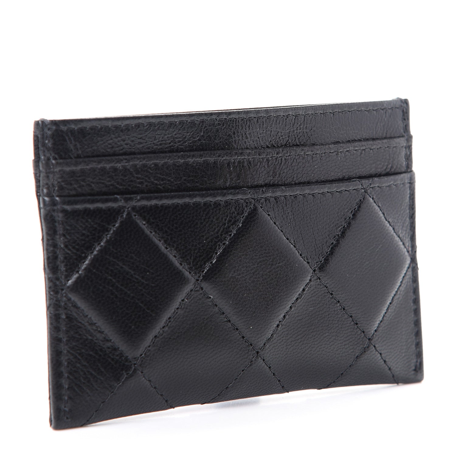 Chanel Lambskin Quilted Brilliant Card Holder Black 3 of 9