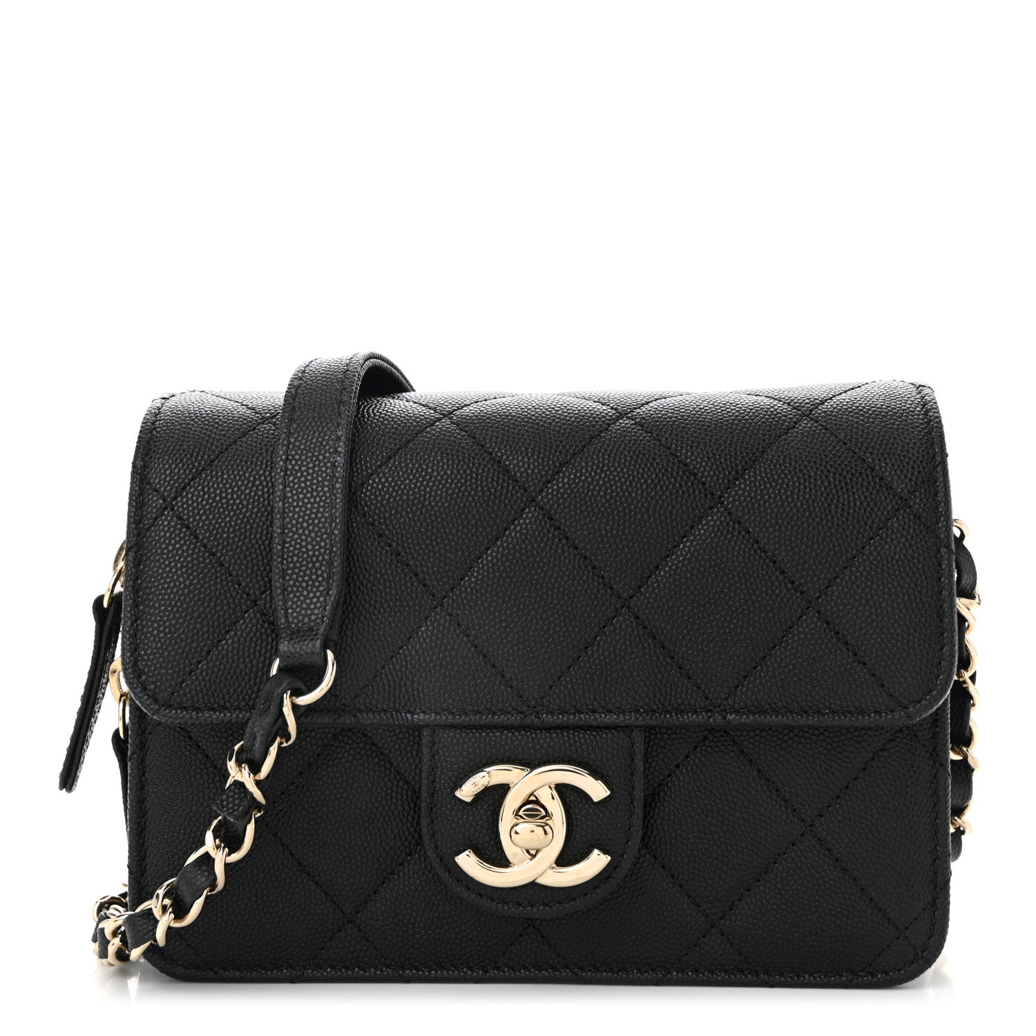 Chanel Caviar Quilted Like A Wallet Flap Black 1 of 10