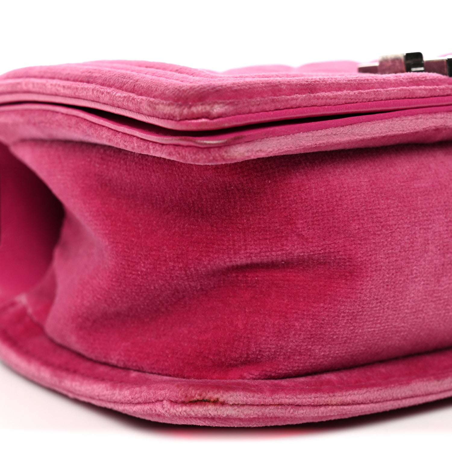 Chanel Velvet Quilted Small Boy Flap Fuchsia 9 of 15