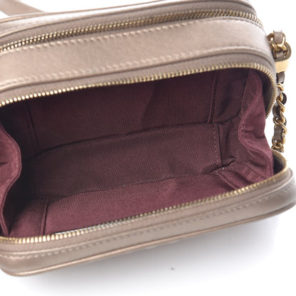 Chanel Metallic Lambskin Mini Coco Boy Camera Case Dark Gold 5 of 11