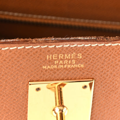 Hermes Courchevel Kelly Sellier 32 Gold 6 of 10