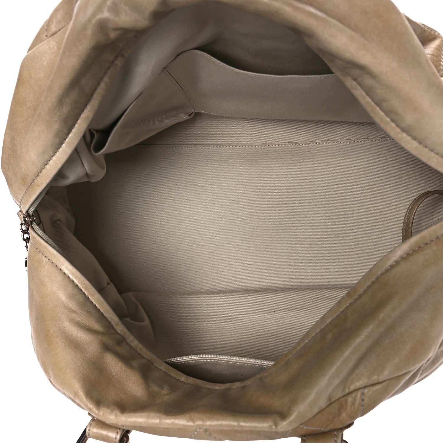 Chanel Lambskin Cloudy Bundle Bowler Beige 5 of 9