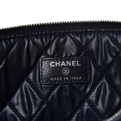 Chanel Caviar Quilted Medium Cosmetic Case Navy 5 of 5