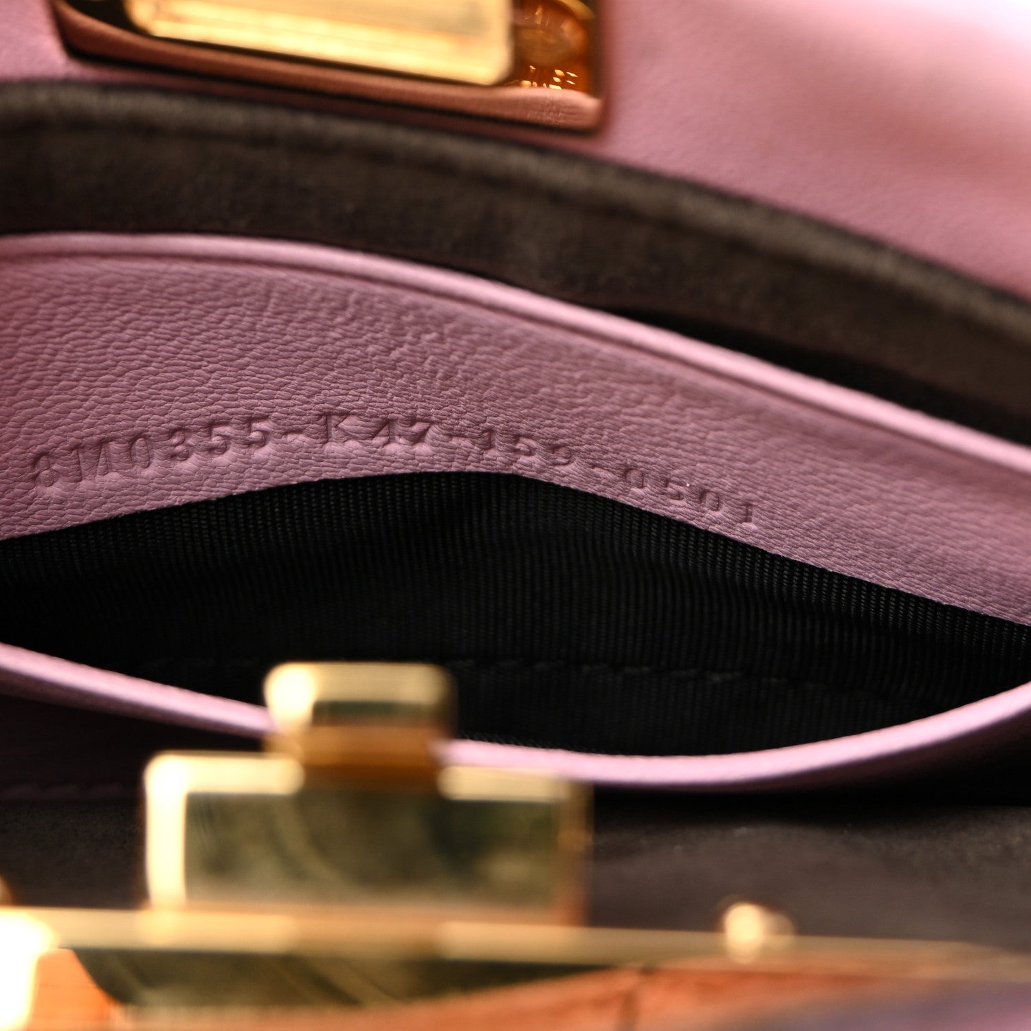 Fendi Shiny Nappa Micro Peekaboo Iconic Satchel Lavanda 7 of 10