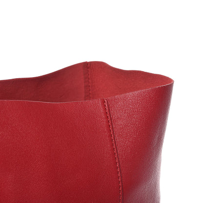 Celine Lambskin Horizontal Cabas Red 17 of 23