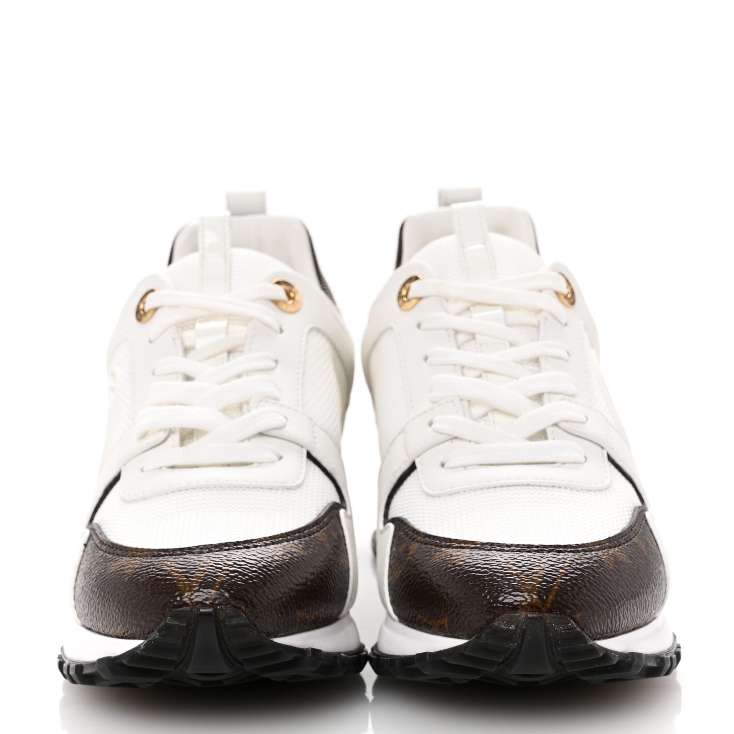 Louis Vuitton Calfskin Monogram Run Away Sneakers 36 White 3 of 10