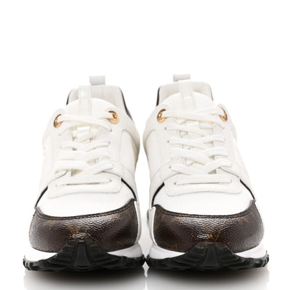 Louis Vuitton Calfskin Monogram Run Away Sneakers 36 White 3 of 10