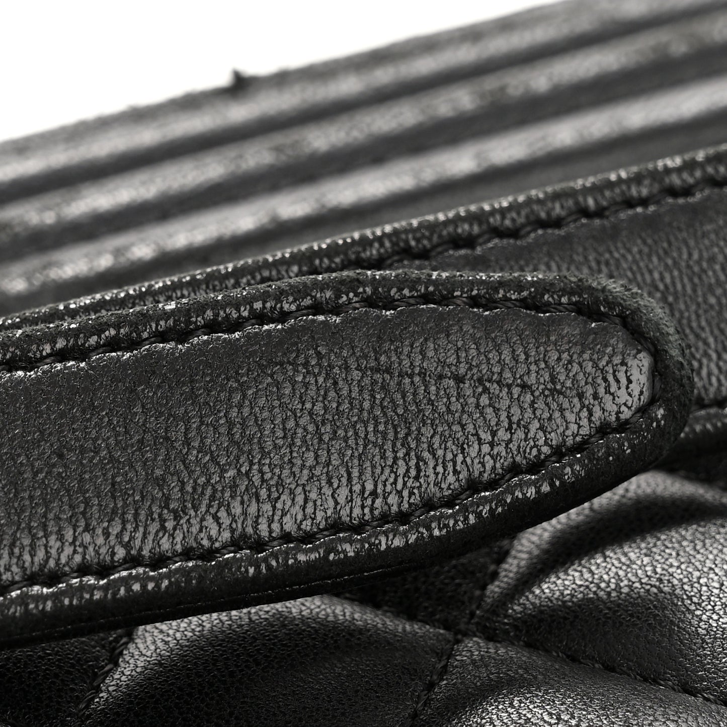 Lambskin Quilted Medium Boy Flap Black