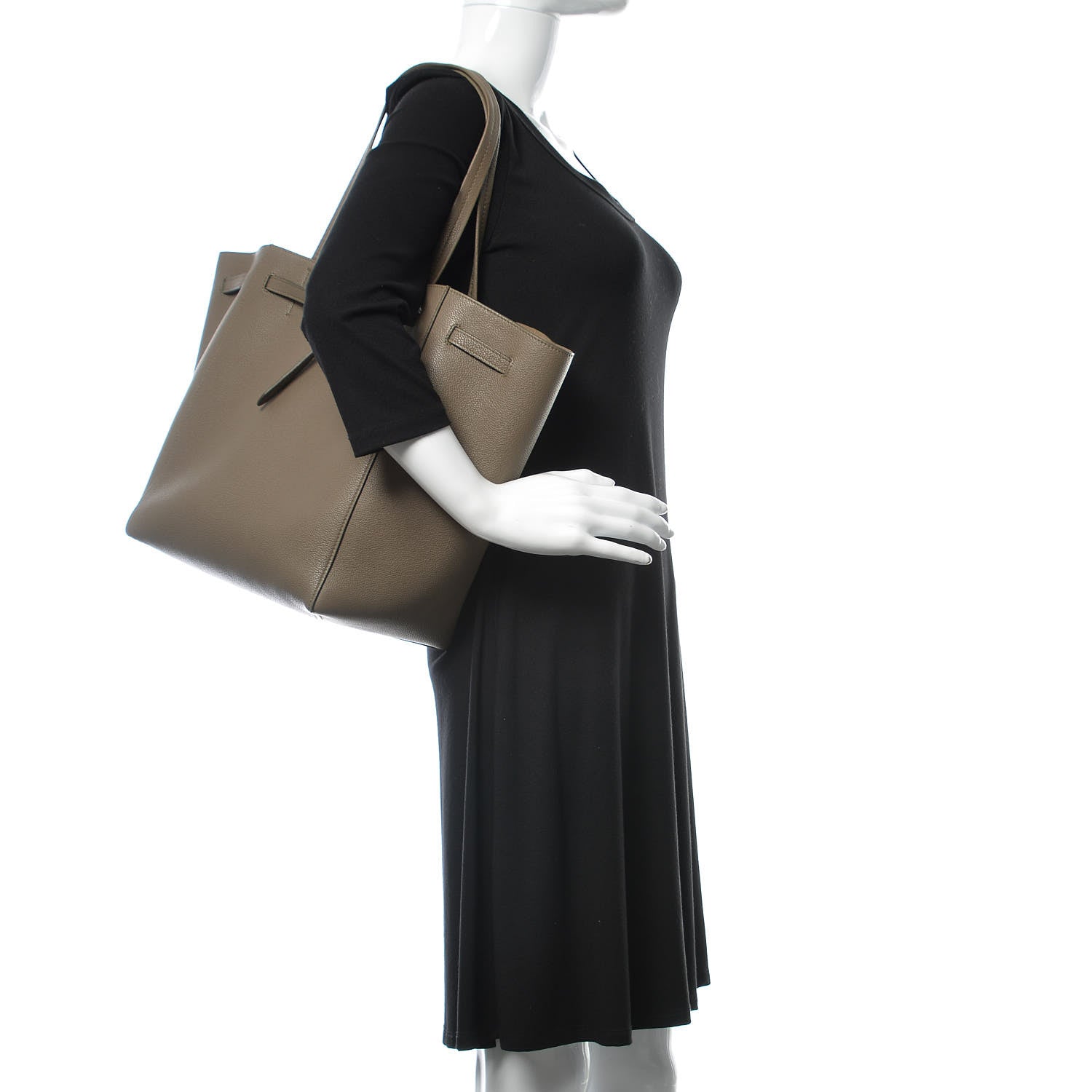 Celine Soft Grained Calfskin Medium Belt Cabas Phantom Souris 2 of 9
