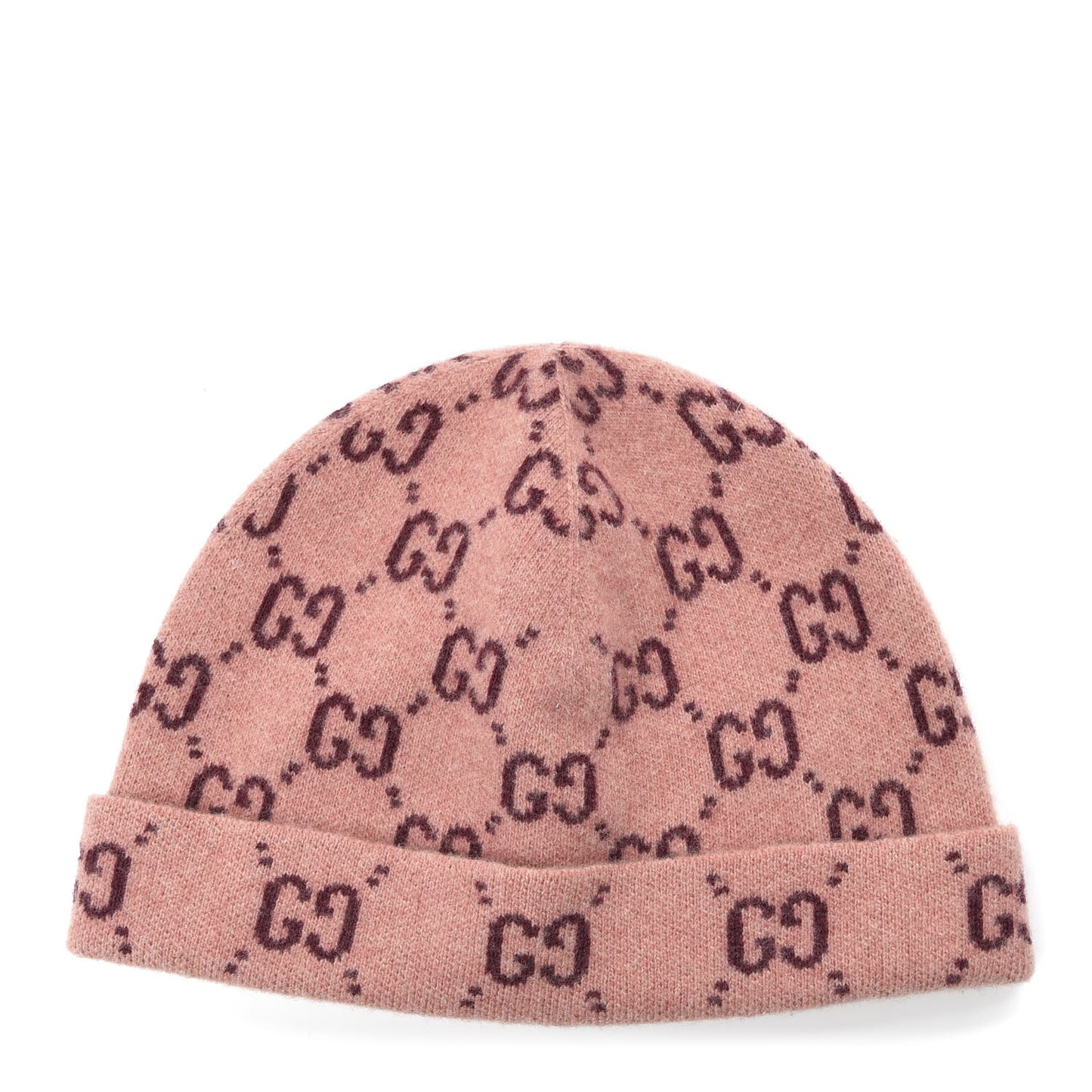 Wool GG Monogram Foghina Beanie Hat L Roseate Bordeaux