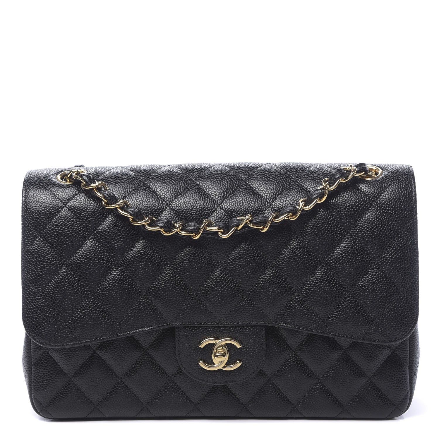 Chanel Caviar Quilted Jumbo Double Flap Black 1 of 11