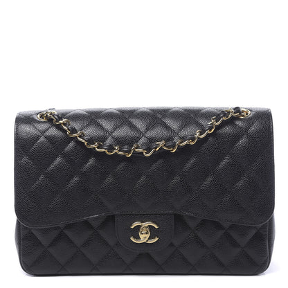 Chanel Caviar Quilted Jumbo Double Flap Black 1 of 11