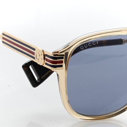 Gucci Web Aviator Sunglasses GG0587S Gold Tortoise 8 of 8
