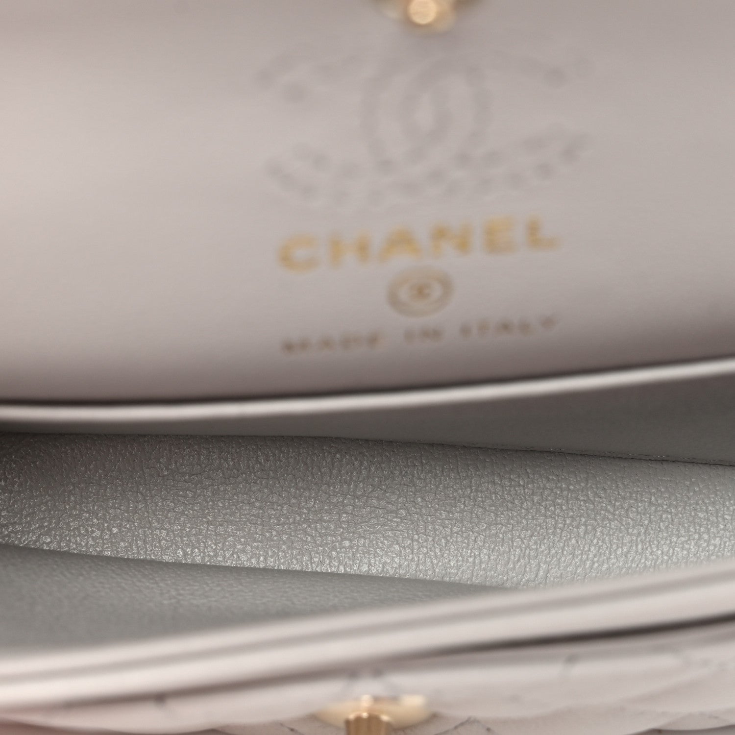 Chanel Lambskin Quilted Mini Flap Bag Charm With Hook Grey 5 of 6