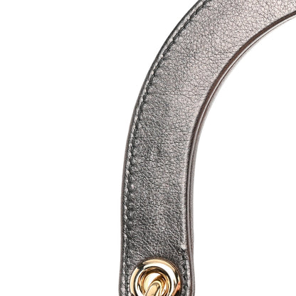 Christian Dior Metallic Calfskin Cannage Medium Lady Dior Gunmetal Grey 13 of 13