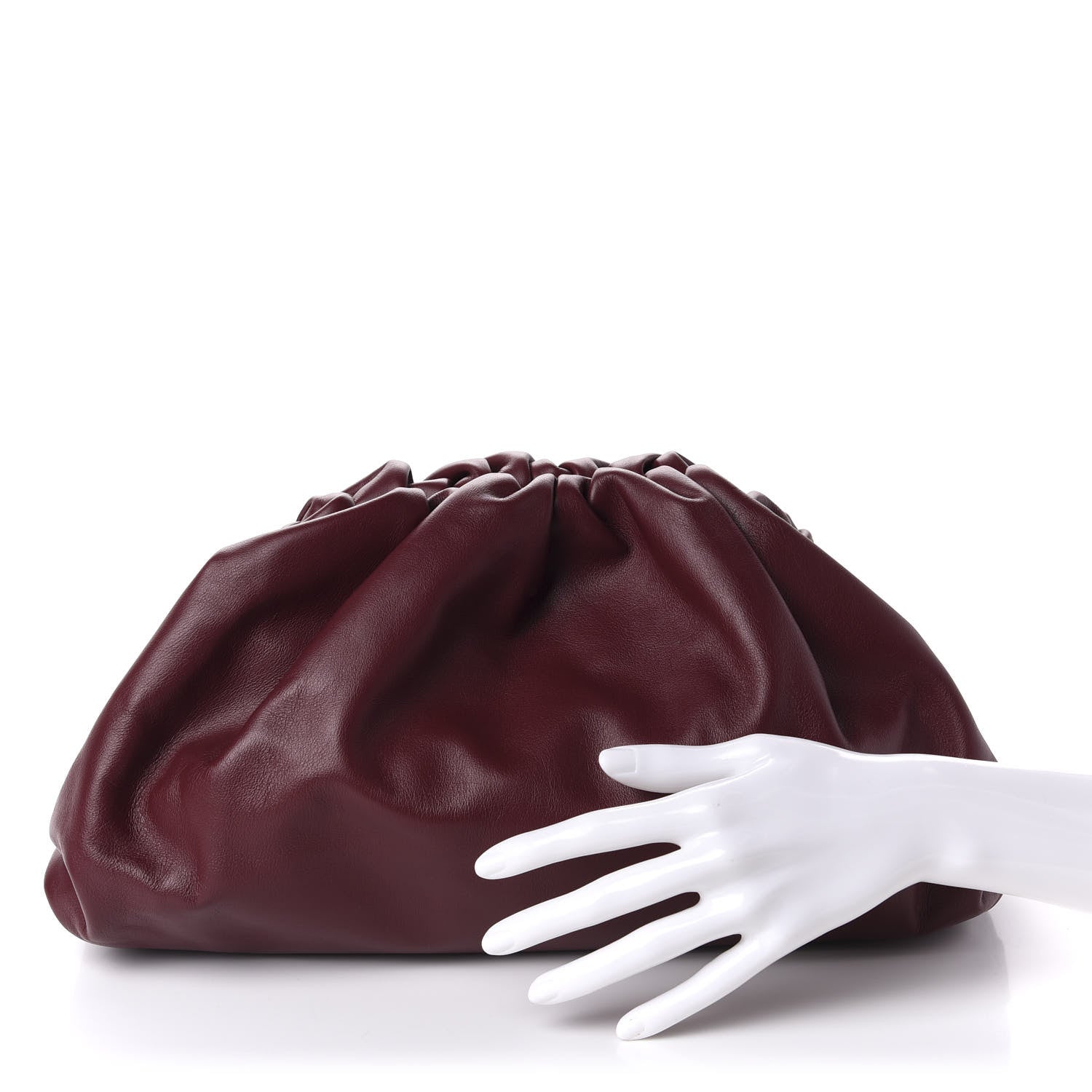 Bottega Veneta Smooth Butter Calf The Pouch Oversized Clutch Bordeaux 2 of 9