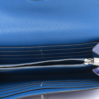 Hermes Epsom Verso Kelly Longue Wallet Bleu Electrique Mykonos 5 of 9