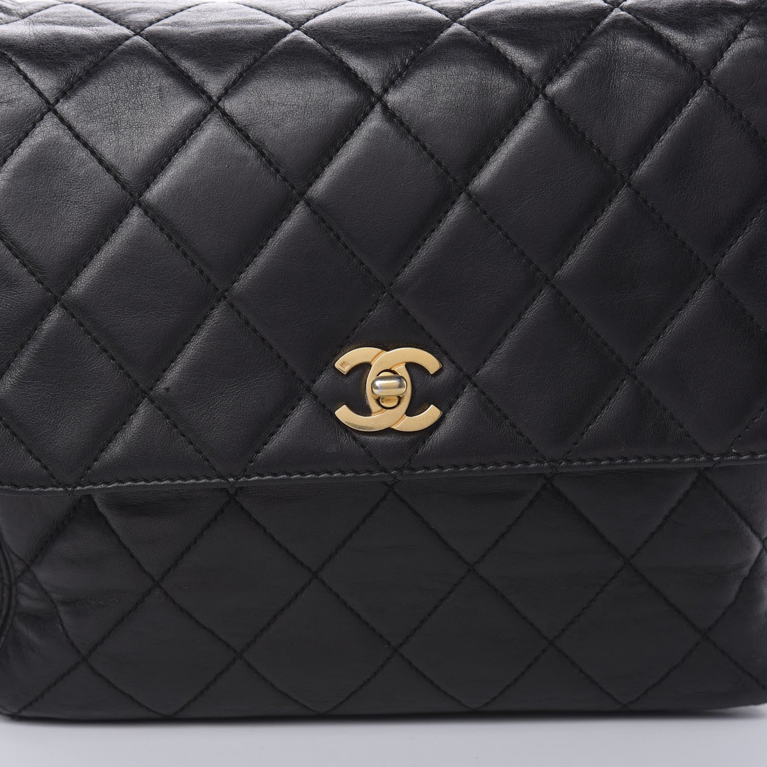 Chanel Lambskin Quilted Flap Shoulder Bag Black 8 of 17