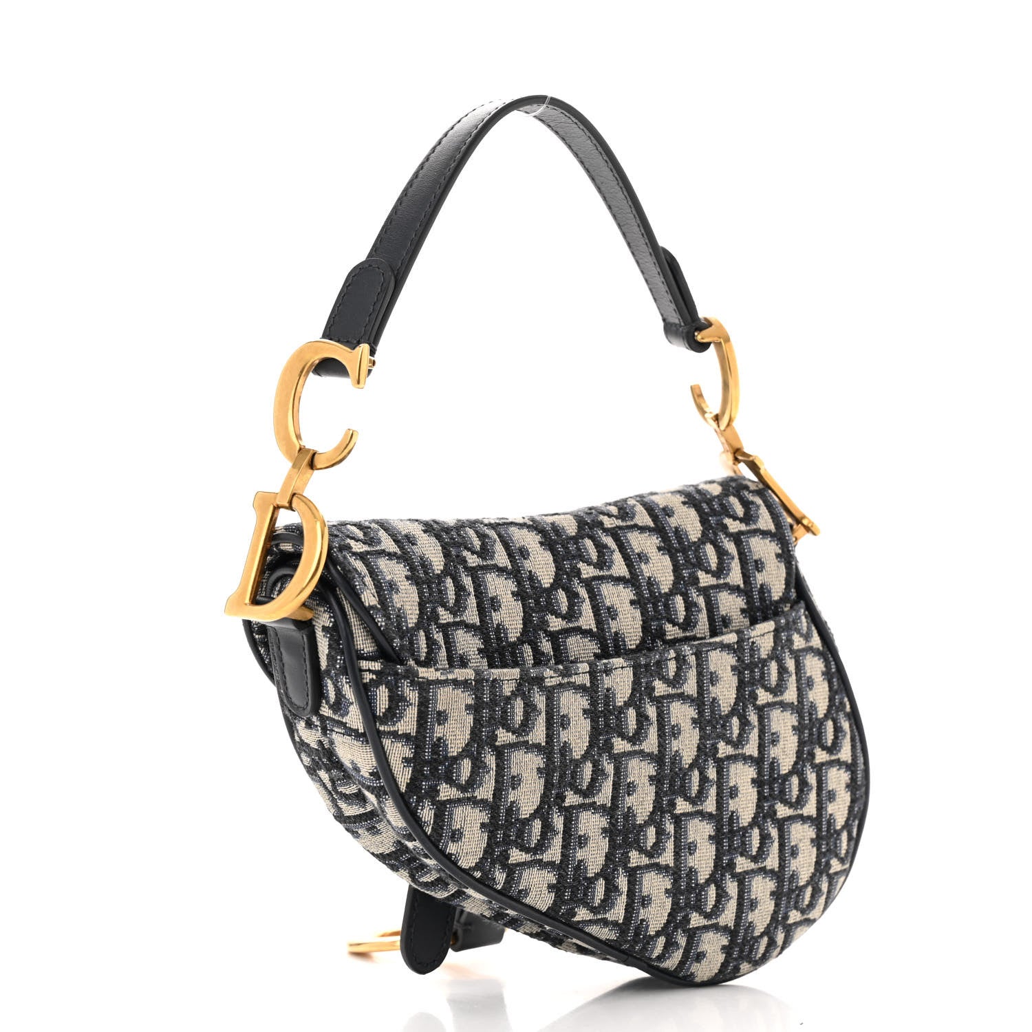 Christian Dior Oblique Mini Saddle Bag Blue 3 of 13