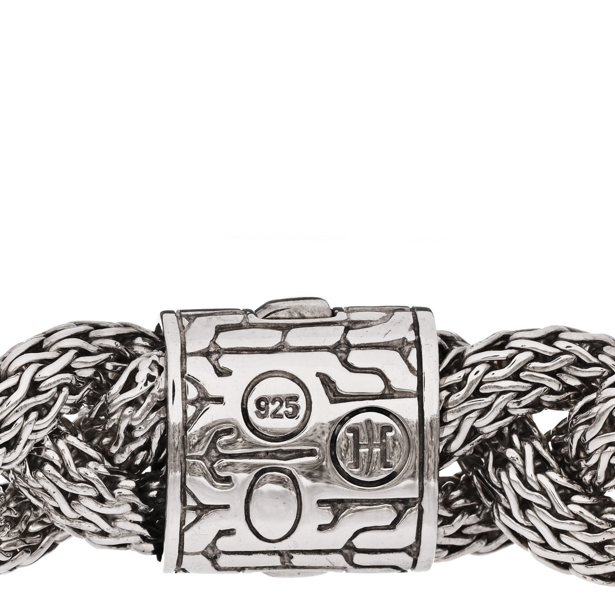 Sterling Silver 14mm Braided Classic Chain Bracelet