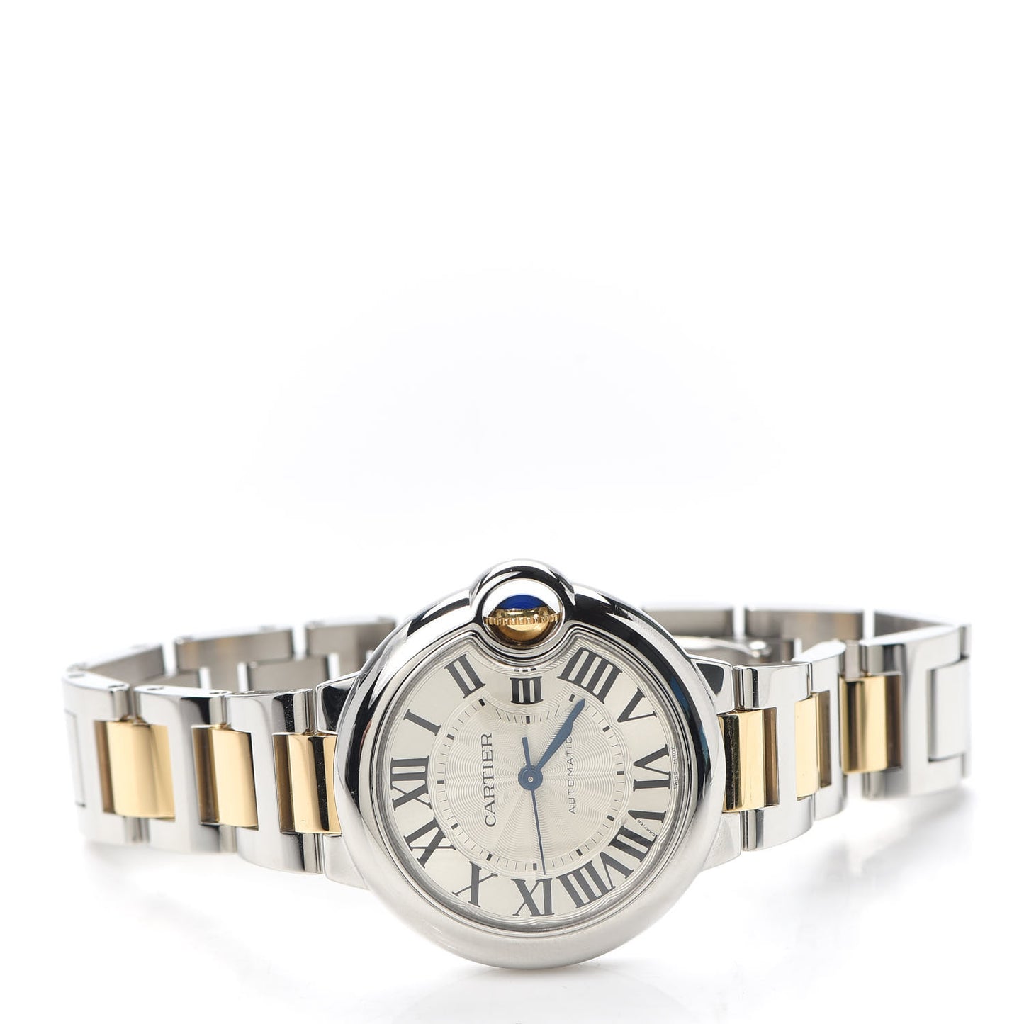 Stainless Steel 18K Yellow Gold 33mm Ballon Bleu De Cartier Automatic Watch