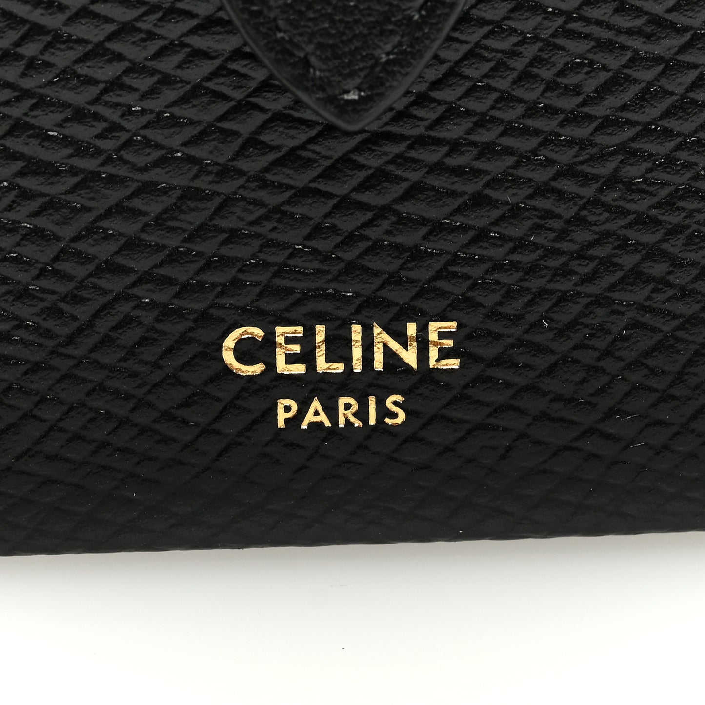 Grained Shiny Calfskin Accordion Card Holder Black
