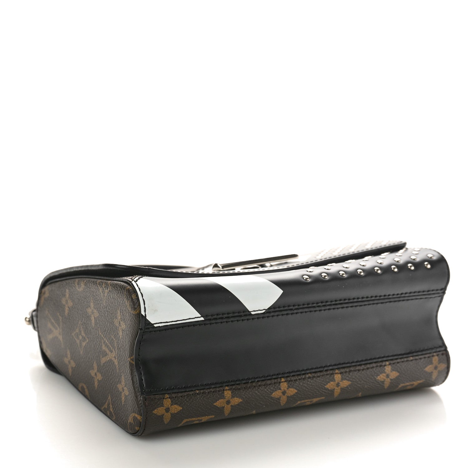 Louis Vuitton Calfskin Monogram Studded Twist Shoulder Bag MM 4 of 9