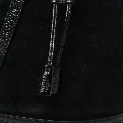 Gucci Suede Patent Web Small Ophidia Bucket Bag Black 8 of 10
