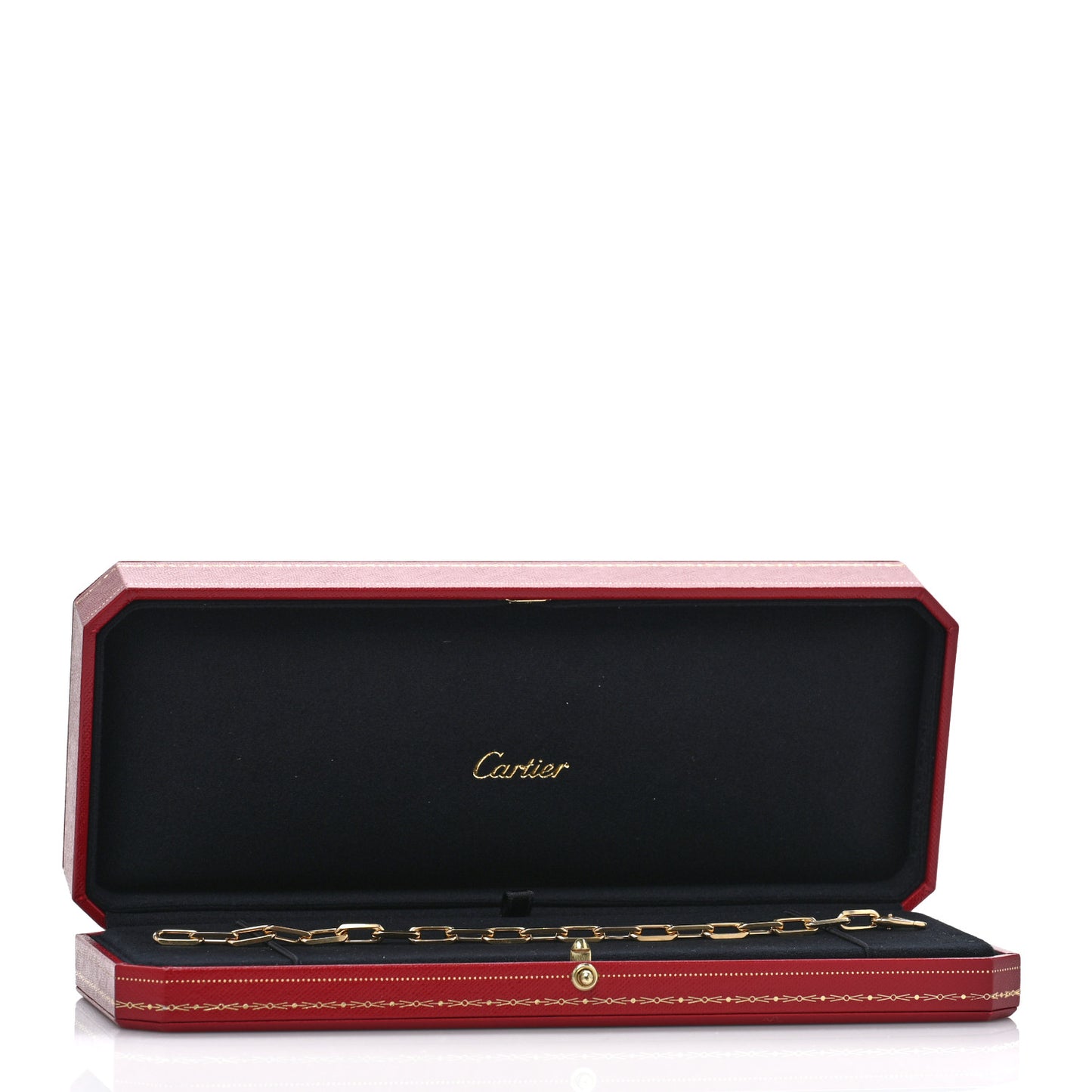 18K Yellow Gold Santos de Cartier Link Chain Bracelet