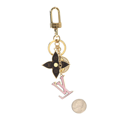 Louis Vuitton Metal Monogram Epi Spring Street Bag Charm Key Holder Gold 2 of 3