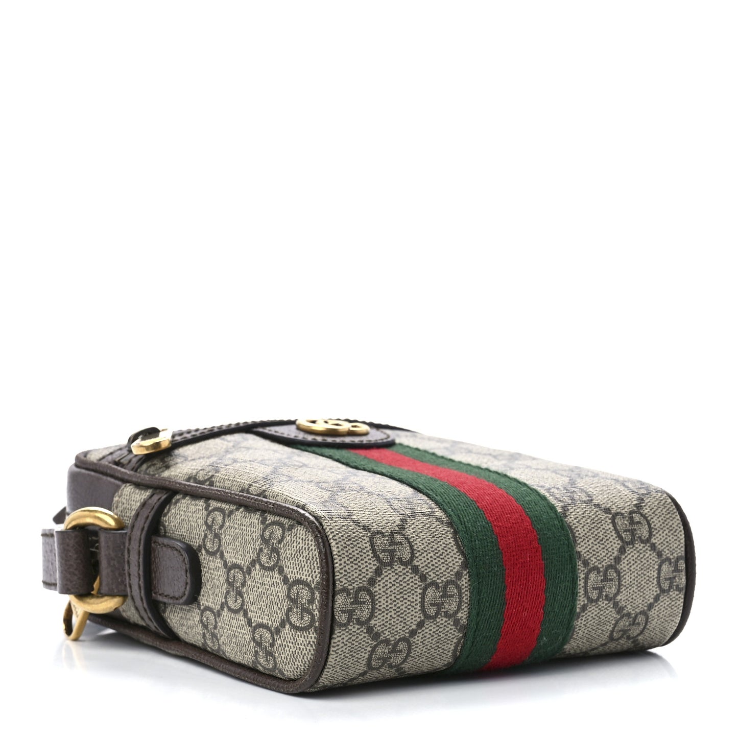 GG Supreme Monogram Web Mini Ophidia Messenger Brown
