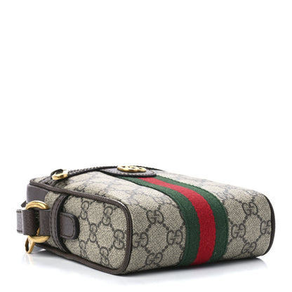Gucci GG Supreme Monogram Web Mini Ophidia Messenger Brown 4 of 11