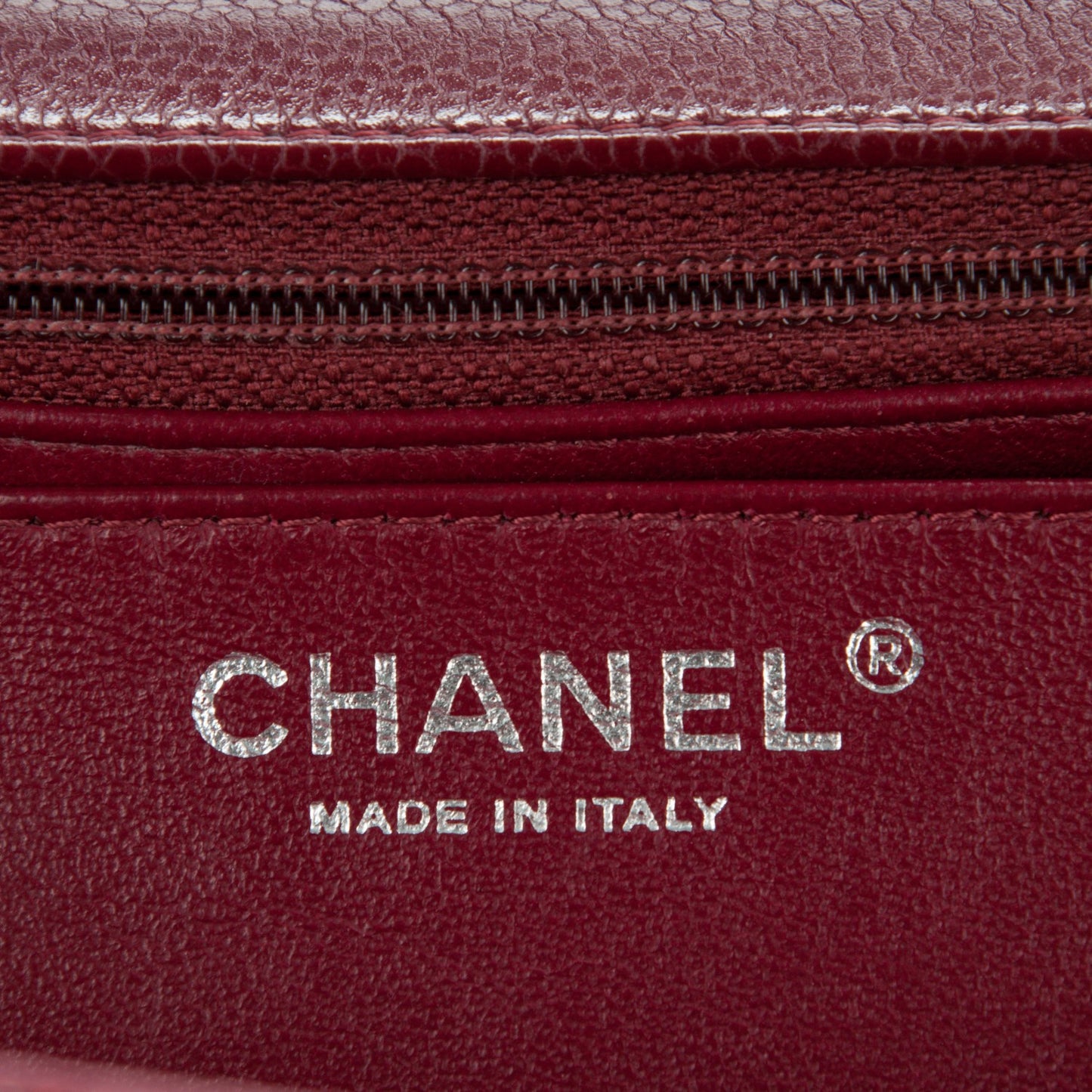 Caviar Quilted Jumbo Single Flap Dark Red