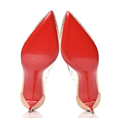 Christian Louboutin Suede Lame Crystal Strass Follies 70 Pumps 36.5 Light Silk 5 of 9