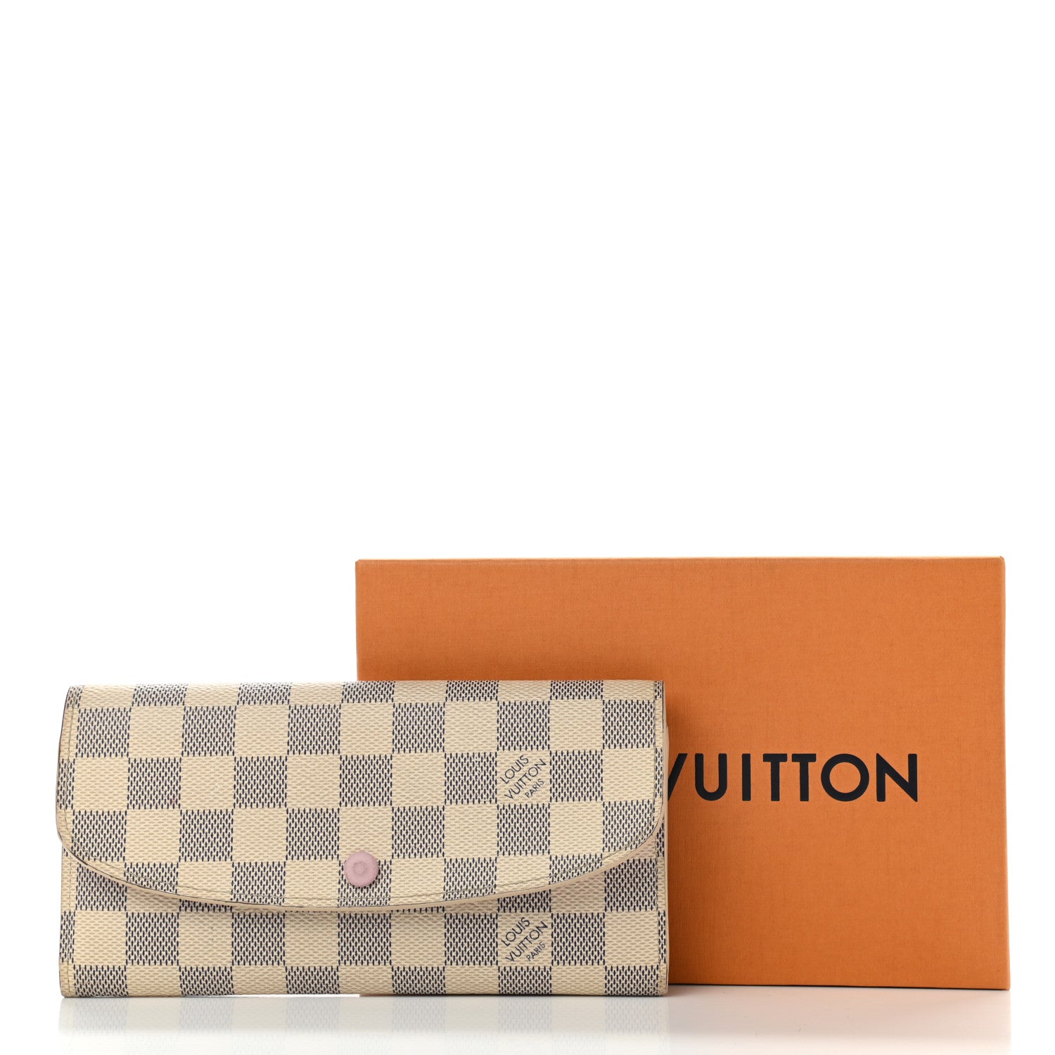 Louis Vuitton Damier Azur Emilie Wallet Rose Ballerine 10 of 10