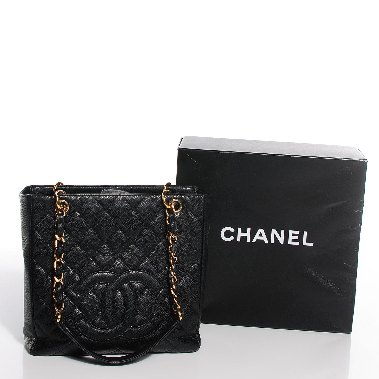 Chanel Caviar Quilted Petit Shopping Tote PST Black 8 of 8