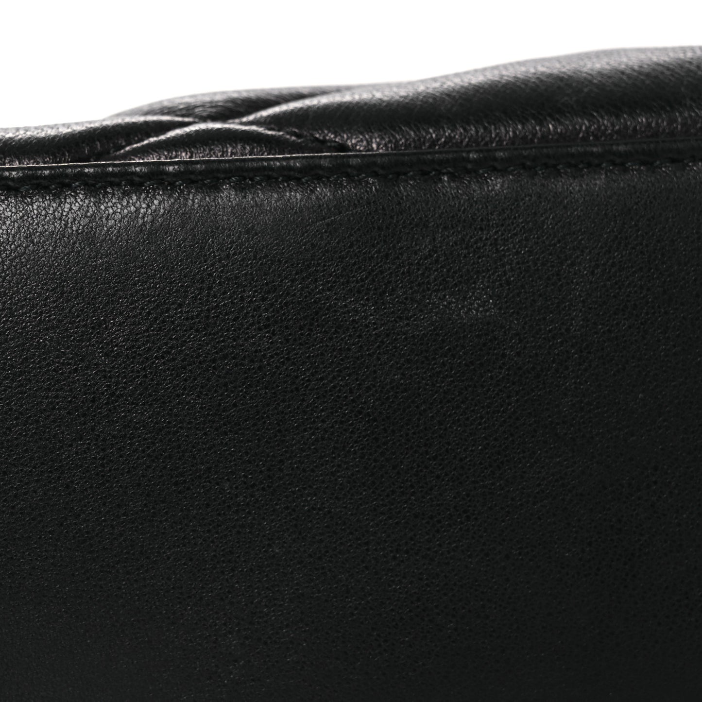 Lambskin Quilted Sade Puffer Envelope Clutch Black