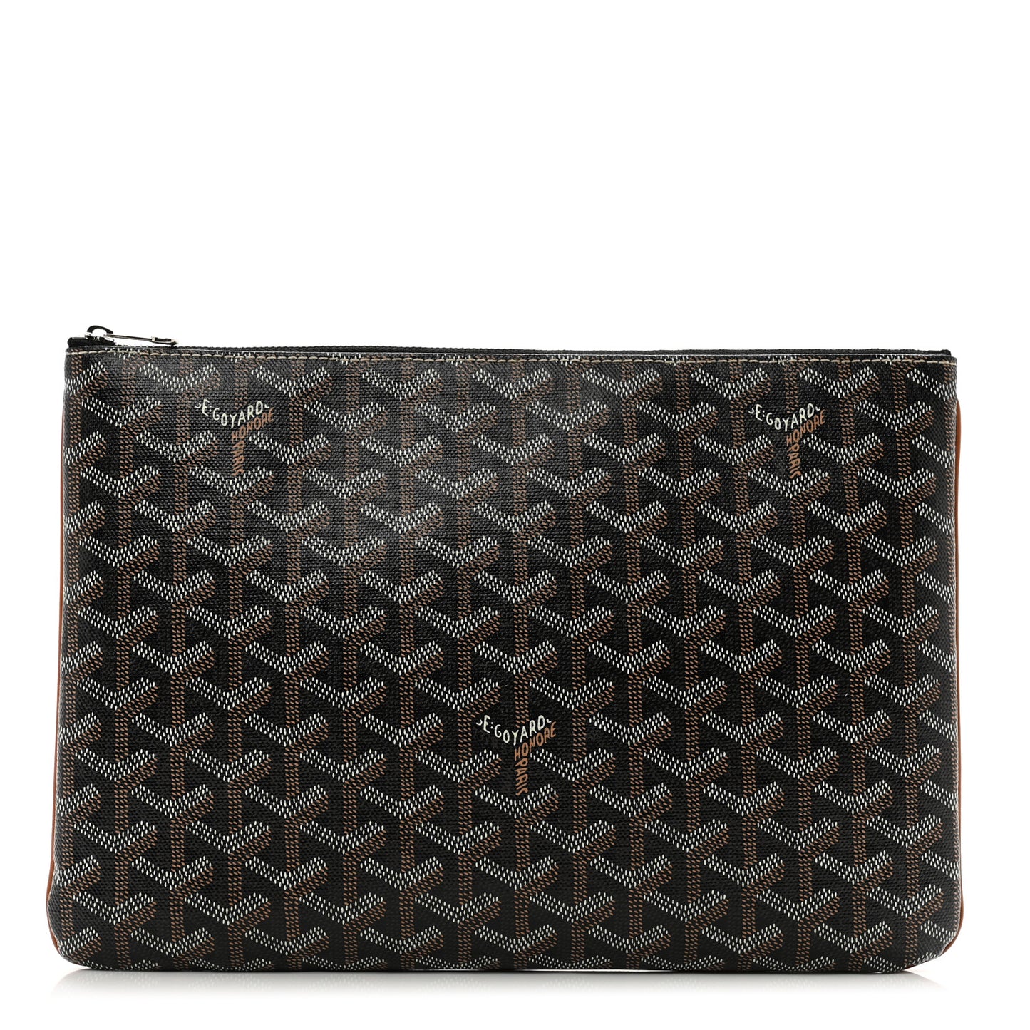 Goyardine Senat MM Pocket Black Tan