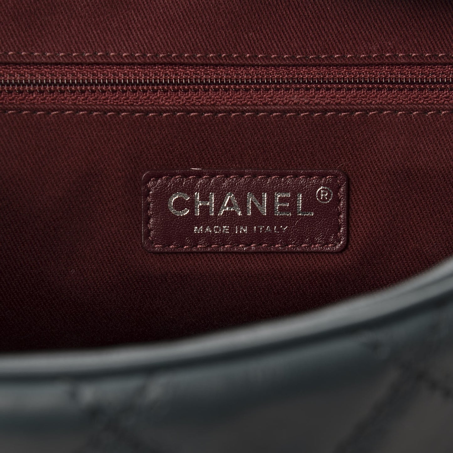 Calfskin Quilted Jumbo Coco Sporran Flap Dark Green