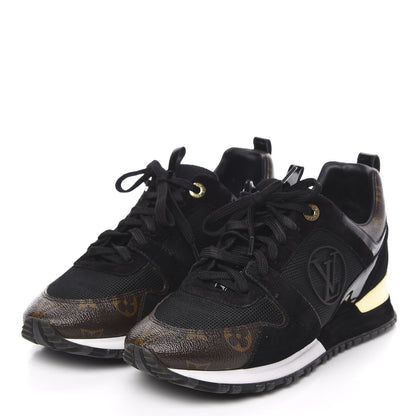 Louis Vuitton Suede Monogram Run Away Sneakers 39 Black 3 of 9