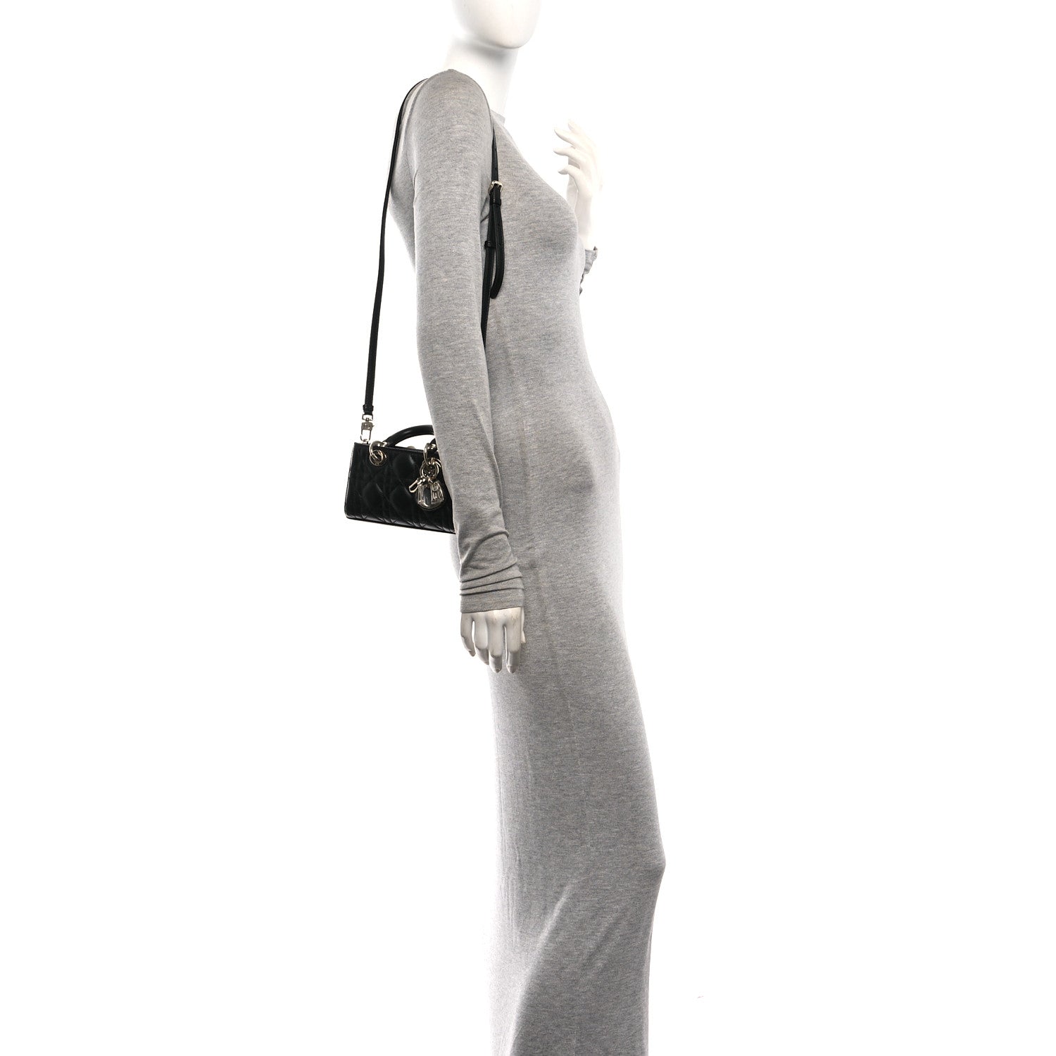 Christian Dior Lambskin Cannage Micro Lady D-Joy Black 2 of 11