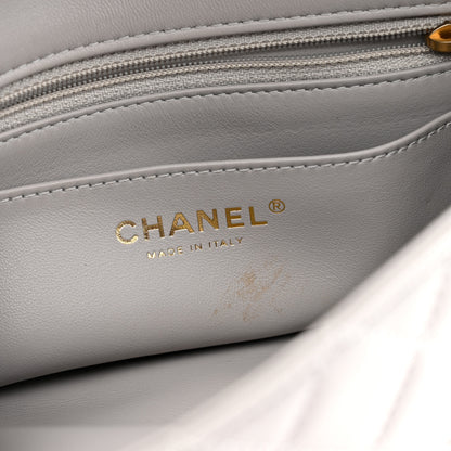 Chanel Lambskin Quilted Mini Rectangular Pearl Crush Flap Grey 6 of 12