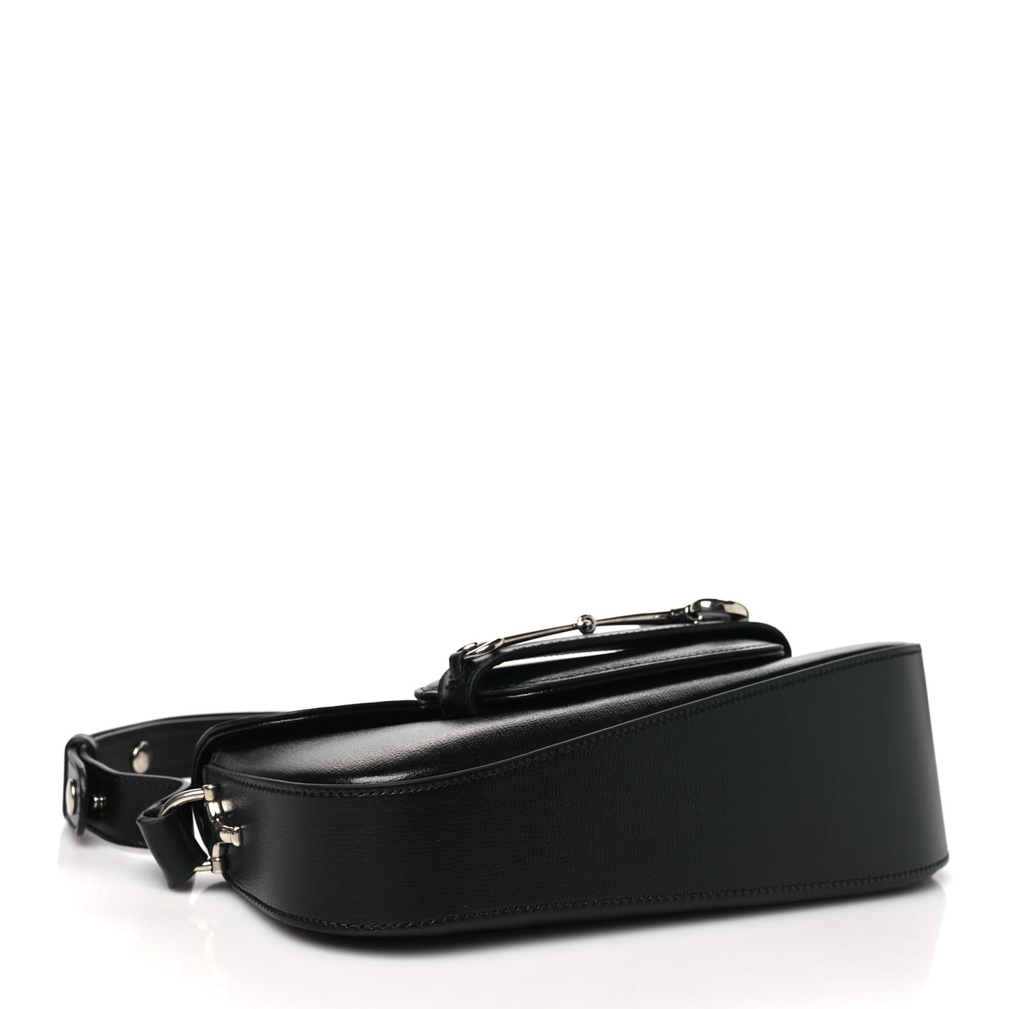 Demetra Small Horsebit 1955 Asymmetric Shoulder Bag Black