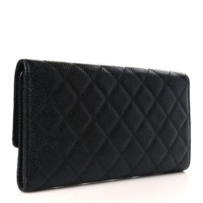 Chanel Caviar Quilted Large Flap Wallet Black 3 of 8